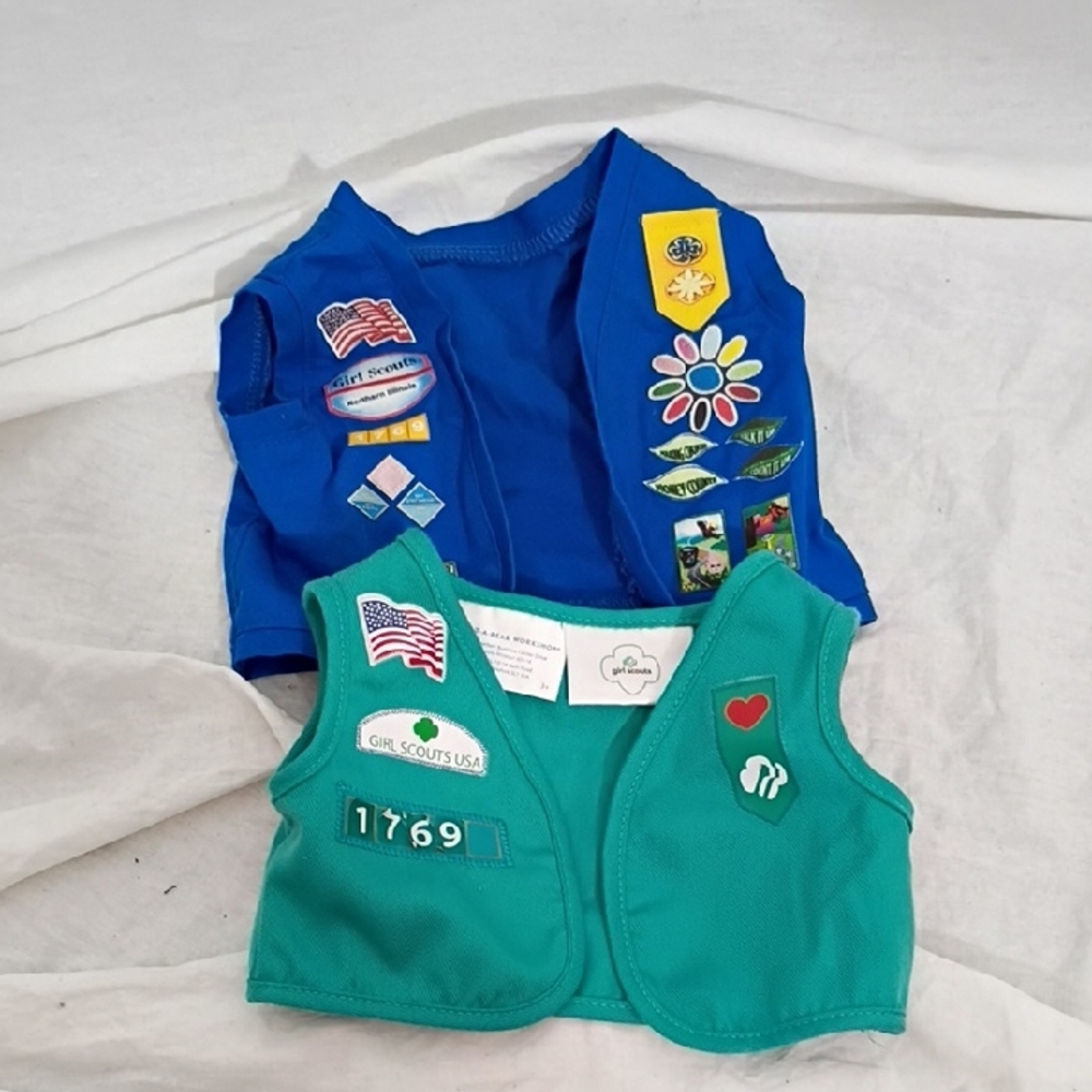 EUC Build-A-Bear Workshop Girl Scout Junior Uniform Vest And Northern IL Vest